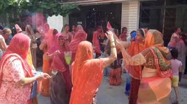 From kids to elders participated in the holi celebrations held in South India.
