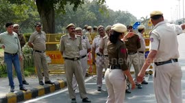 Tibetians Protest outside Chinese embassy in Delhi on 64th Tibetan National Uprising Day