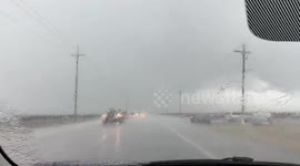 US: Central California Hit By Rains And Hail, Tornado Warning Issued