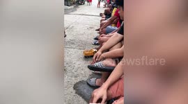 Party-goers use remote-controlled truck to serve beer