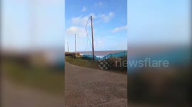 Dramatic pictures show the effect of three decades of erosion on England's east coast - as more homes bulldozed over safety fears