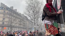 Police intervenes during March 11 demonstration in Paris, France