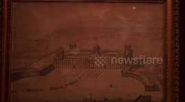 Original plans for the construction of the Royal Palace of Caserta, during an exhibition dedicated to the architect Luigi Vanvitelli for the 250th anniversary of his death.