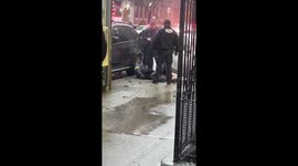 Suspected car thief crashes vehicle after running red light in New York city's Brooklyn