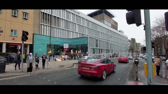 Junior Doctors on strike, picketing outside the Bristol Royal Infirmary