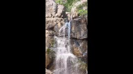 Beautiful Midubanda Waterfall From Daringbadi . Tourist Enjoying  Nature And Environment