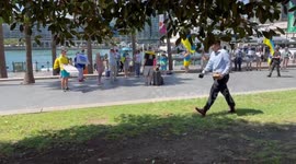 ‘Ban russian athletes from the Olympic games 2024’ protest, Sydney, Australia