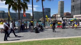 ‘Ban russian athletes from the Olympic games 2024’ protest, Sydney, Australia