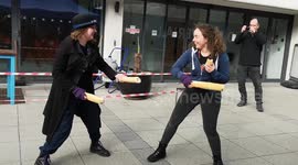 London's first official mass  Baguette Duel saw competitors battle against each other with stale bread