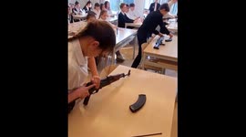 Shocking video reveals young pupils in Crimea receiving military training