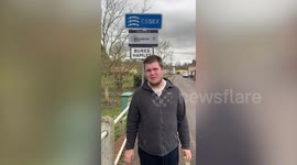 Autistic man on a quest to pose up with every Welcome to Essex sign