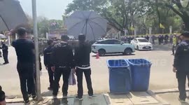 Thai students protest in front university as PM visits