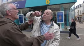 Protesters clash with Cheltenham Festival racegoers attending Gold Cup Day