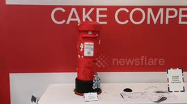 Amazing cakes to celebrate King Charles are displayed at this year's  Ideal Home Show on its opening day.