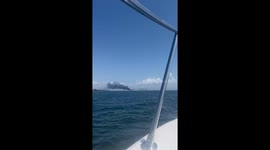 Boat on fire miami coast