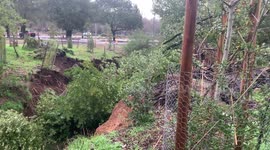Creek Damage in Northern California from recent atmospheric rivers