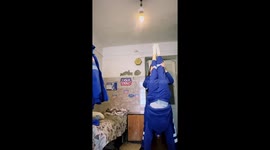 Pants torn during ambulance workers dance video