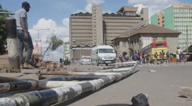 Vandalized Pedestrian Railings, by Protesters allied to the Opposition, along Haile Selassie Rd, one of Nairobi's busy roads