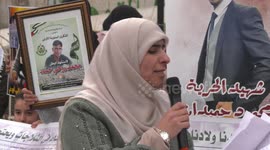 Palestinian mothers take part in protest demanding to hand over the bodies of detained by the Israeli army on the mother's Day