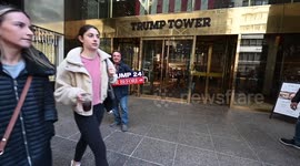 People Outside Trump Tower Await Possible Indicted Of Former President In New York, NY, USA