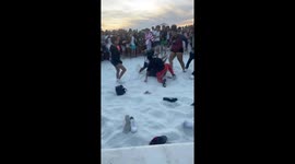 Chaos ensues as brawl erupts on Clearwater Beach during spring break