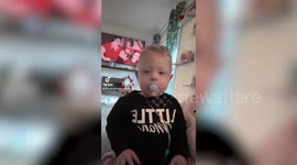 Baby given just 10% chance of survival at birth and whose hand was size of wedding ring is now thriving