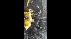 Climbing a massive crane over Central Park!