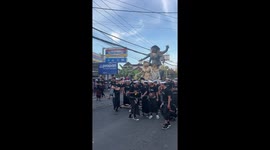 The beginning of the celebration of the day of silence in Bali - Nyepi holiday