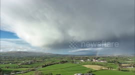 UK Thunderstorm Season Has Arrived - Storm Clouds By Drone - March 23rd 2023