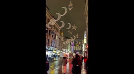 30,000 lights lit up for first time in London's Piccadilly Circus