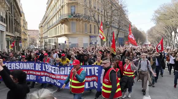 Throng of pension protesters sing 