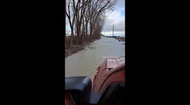 Driving Through Flooding Road