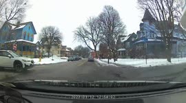 Hit and Run: White Subaru Carelessly Crashes Into Another Vehicle