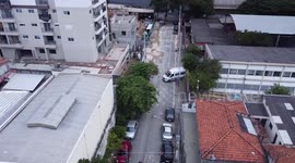 Aerial view of the school where the student stabbed a teacher in Sao Paulo, Brazil