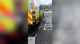 Disabled man criticises police officers who parked in disabled space - claiming it left him in 