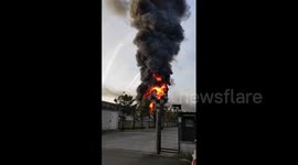 Fire breaks out at chemical company in Novara, Italy