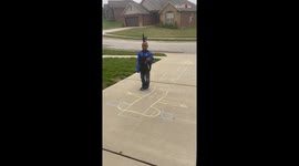 Loving dad positively reacts to son's drawing and encourages him