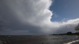 Incredibly intense-looking anvil clouds form in Northern Ireland