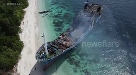 Fire-ravaged Philippines ferry beached as death toll reaches 31 with seven missing