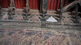 Cultural Protection Workers Survey The Mural Paintings of the Ming Dynasty Zhaohua Temple in Zhangjiakou, China