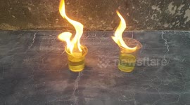 Lighting Plastic Cups on Fire with PETROL inside!!!