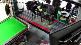 Cue the chaos! Pool ball ends up in diner's bowl of noodles at bar in China