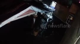 5 feet deep floods submerge densely populated settlements in Indonesia, forcing residents to stop eating iftar during Ramadan