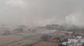 Stormy weather in Gurugram, India