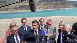 Macron answers questions about the social crisis during his visit to Savines-le-Lac, France