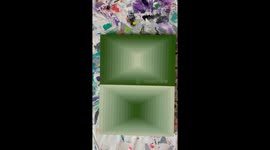 Artist flexes unrivaled precision via an immersive green gradient