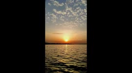 Beautiful sunset and water flow and relaxing this video will make you feel relaxed