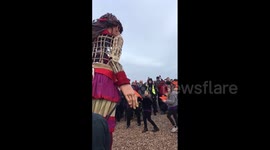 UK: Little Amal Visits Brighton To Continue Work Of Raising Awareness Of Refugees