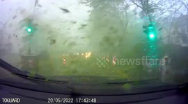 CAUGHT IN TORNADO: Cars Get Surprised by A Tornado In Middle Of German City