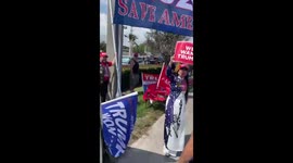 Overly excited Trump supporters gather outside Mar-a-Lago residence